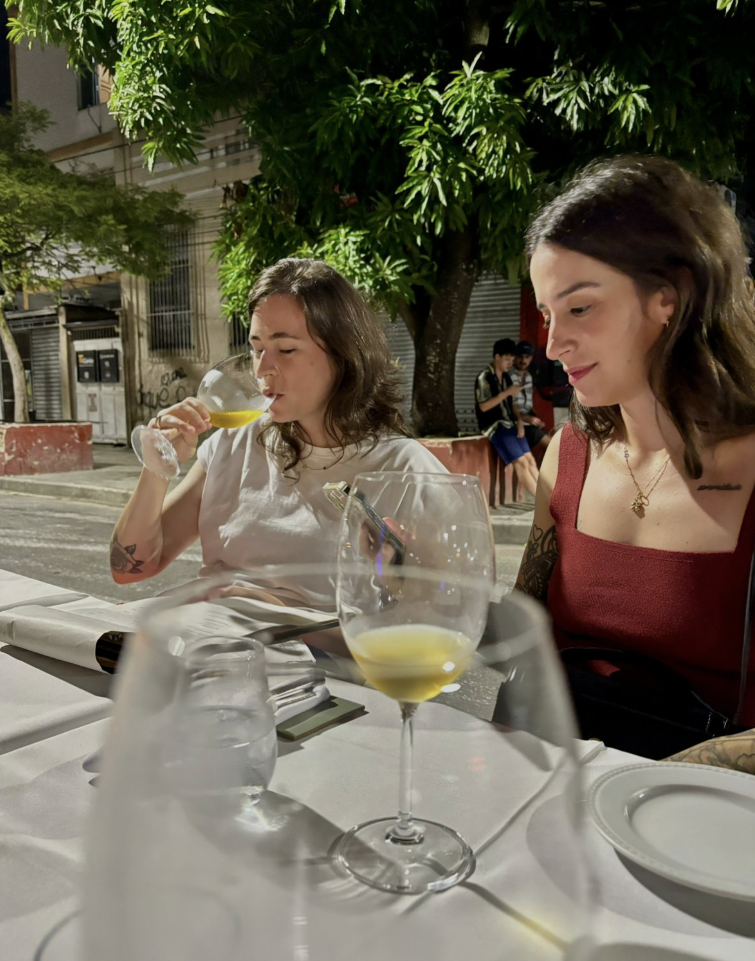 brick road with flowers on the side