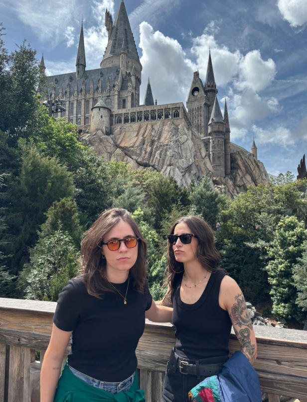 brick road with flowers on the side